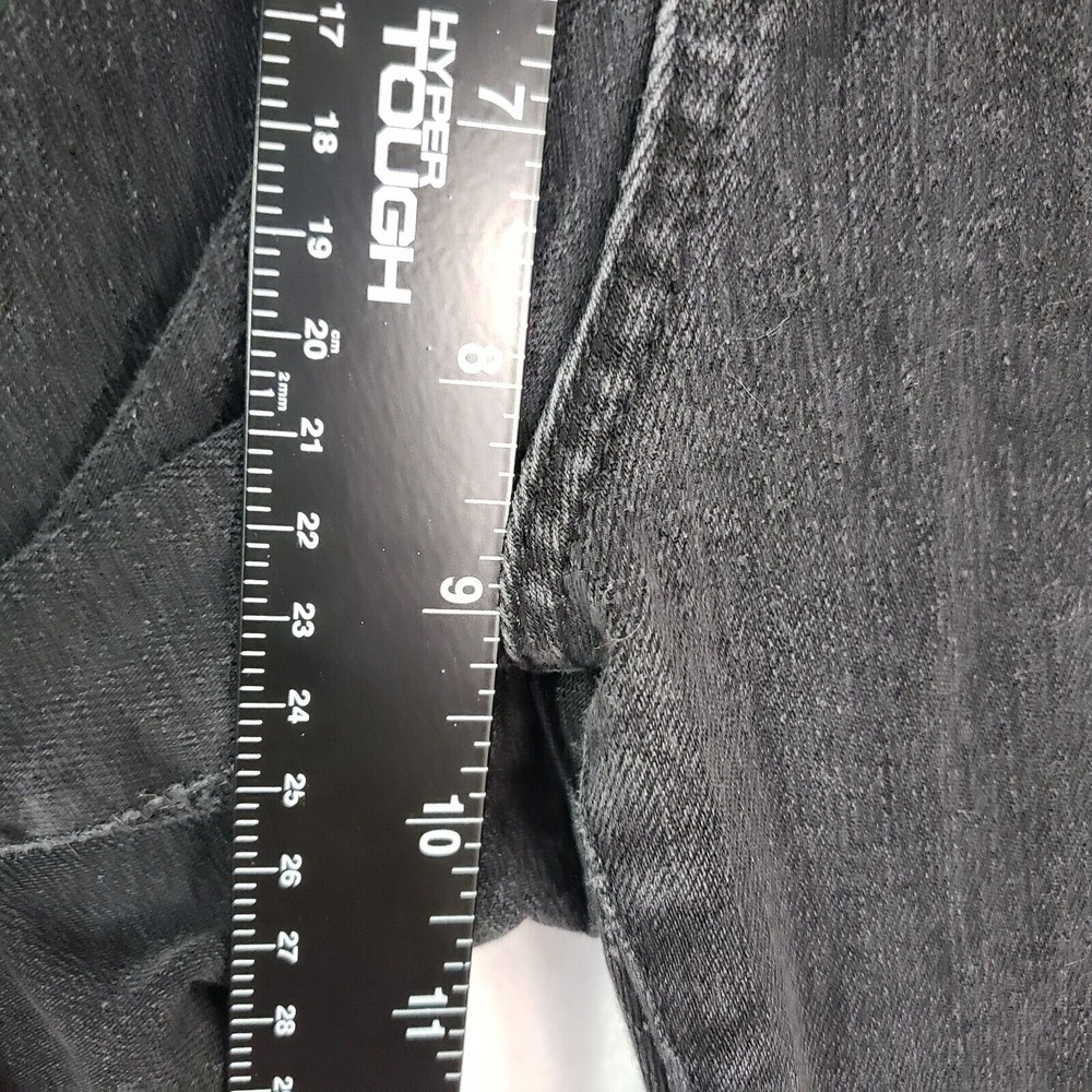 GAP True Skinny Jeans Womens Size 31 Distressed Black‎ Wash Denim Raw Hem Retro - Picture 8 of 14